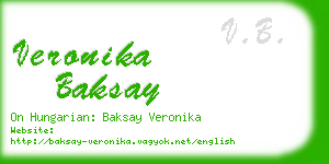 veronika baksay business card